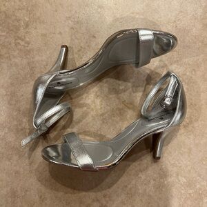 Silver Kitten Heels
